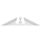 Ekena Millwork Acorn Architectural Grade PVC Pediment, 40"W x 10"H x 2-3/4"P (Pitch 6/12) PEDPS040X100ACR00 - alternate 6